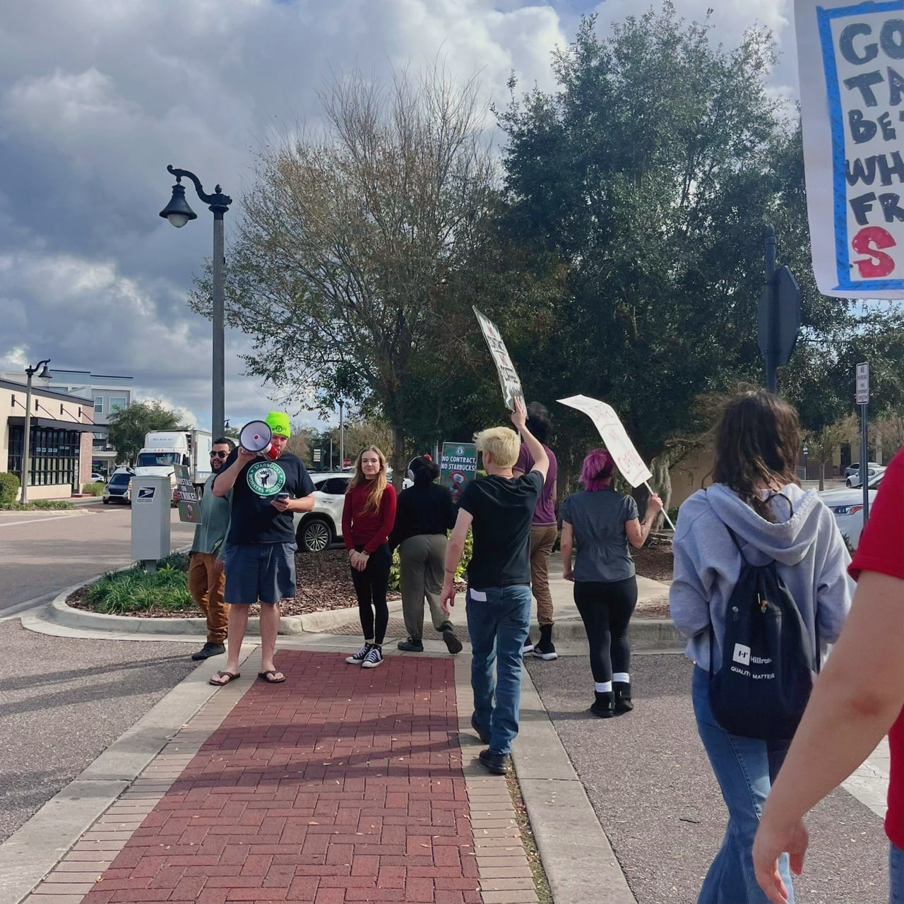 Image for article: Starbucks workers in Oviedo hold the picket line for a decent contract