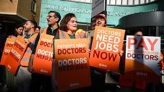 Image for article: Resident doctors in England to strike for 16th time over pay