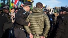 Image for article: Arrests at farmers' central London tractor protest