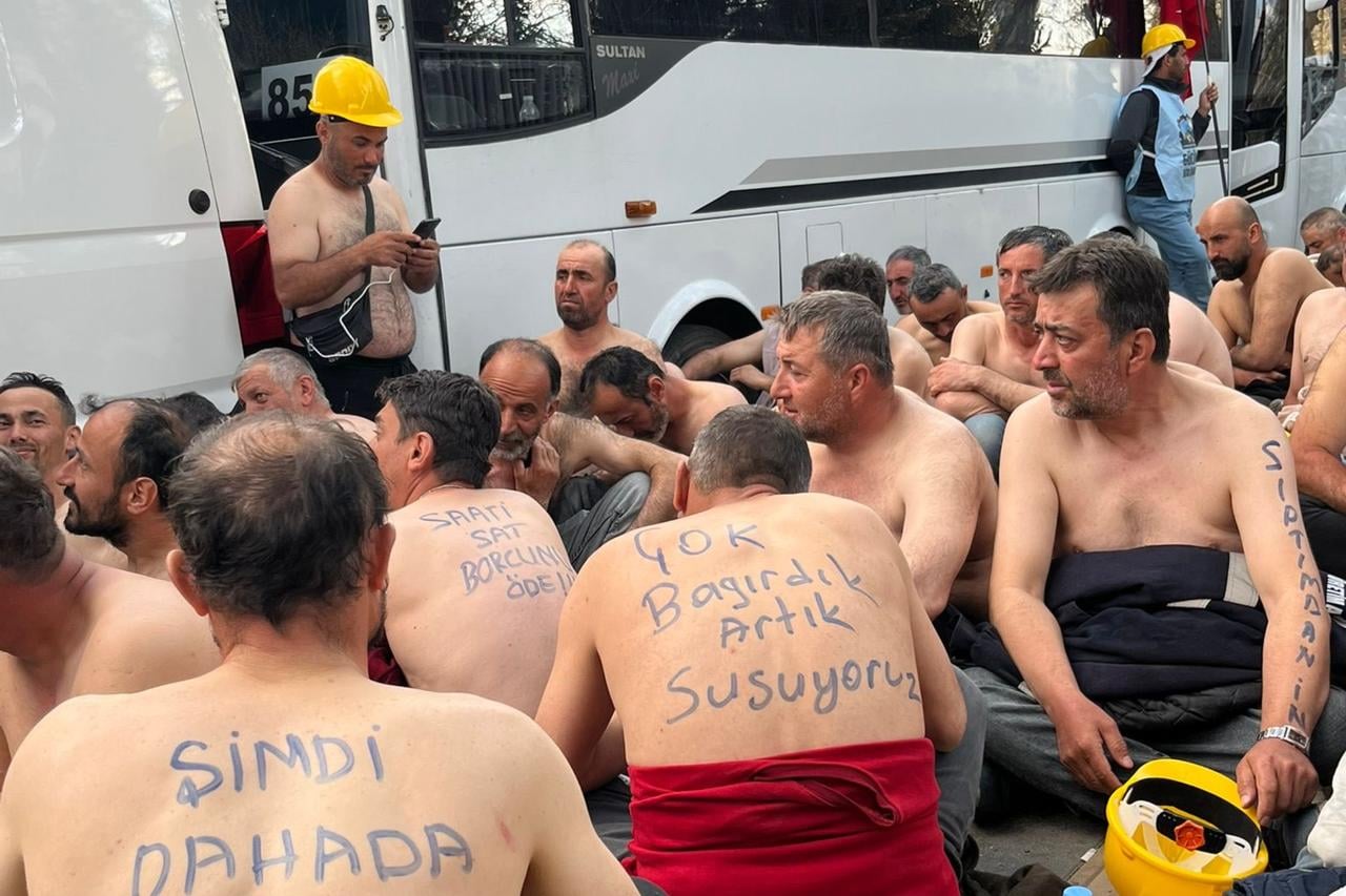 Image for article: 110 miners detained in Türkiye as protest over unpaid wages turns into hunger strike
