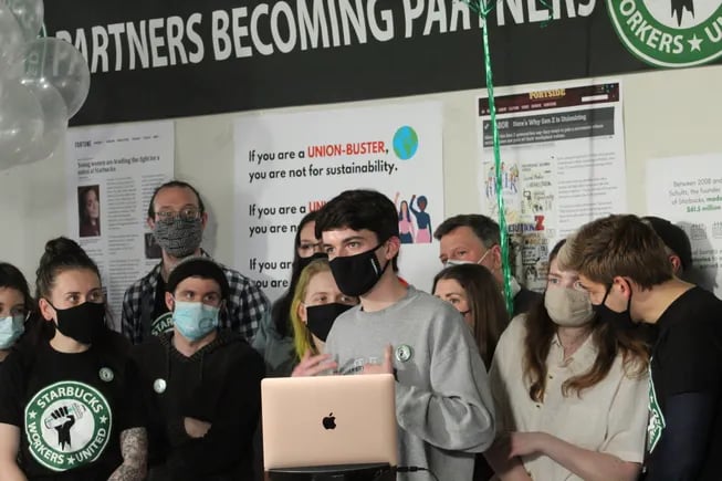 Image for article: By the numbers: 4 years of Starbucks Workers United