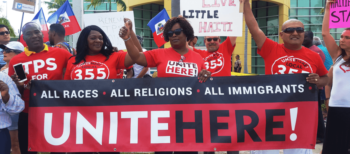 Image for article: UNITE HERE Refusing to Work for ICE -- Navy Shipyard Workers Strike -- NC Farmworkers Win