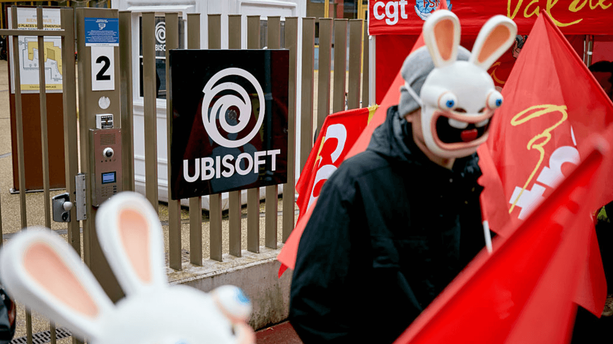 Image for article: Ubisoft workers strike in protest of job cuts and return-to-office mandate