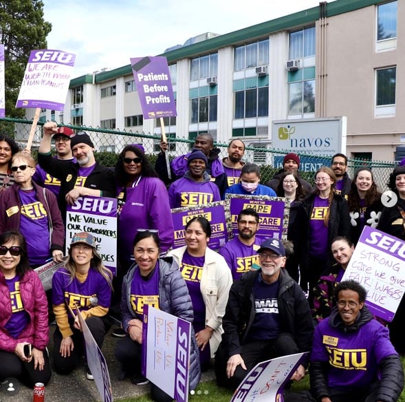 Image for article: Over 3,000 Washington health workers on strike!