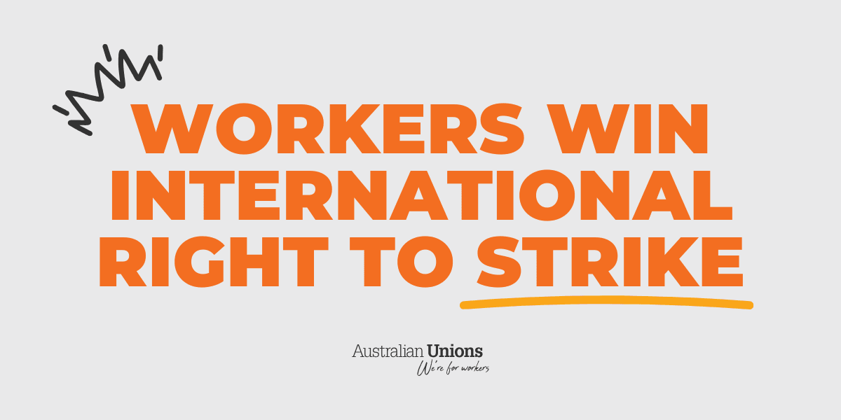 Image for article: Workers win international right to strike