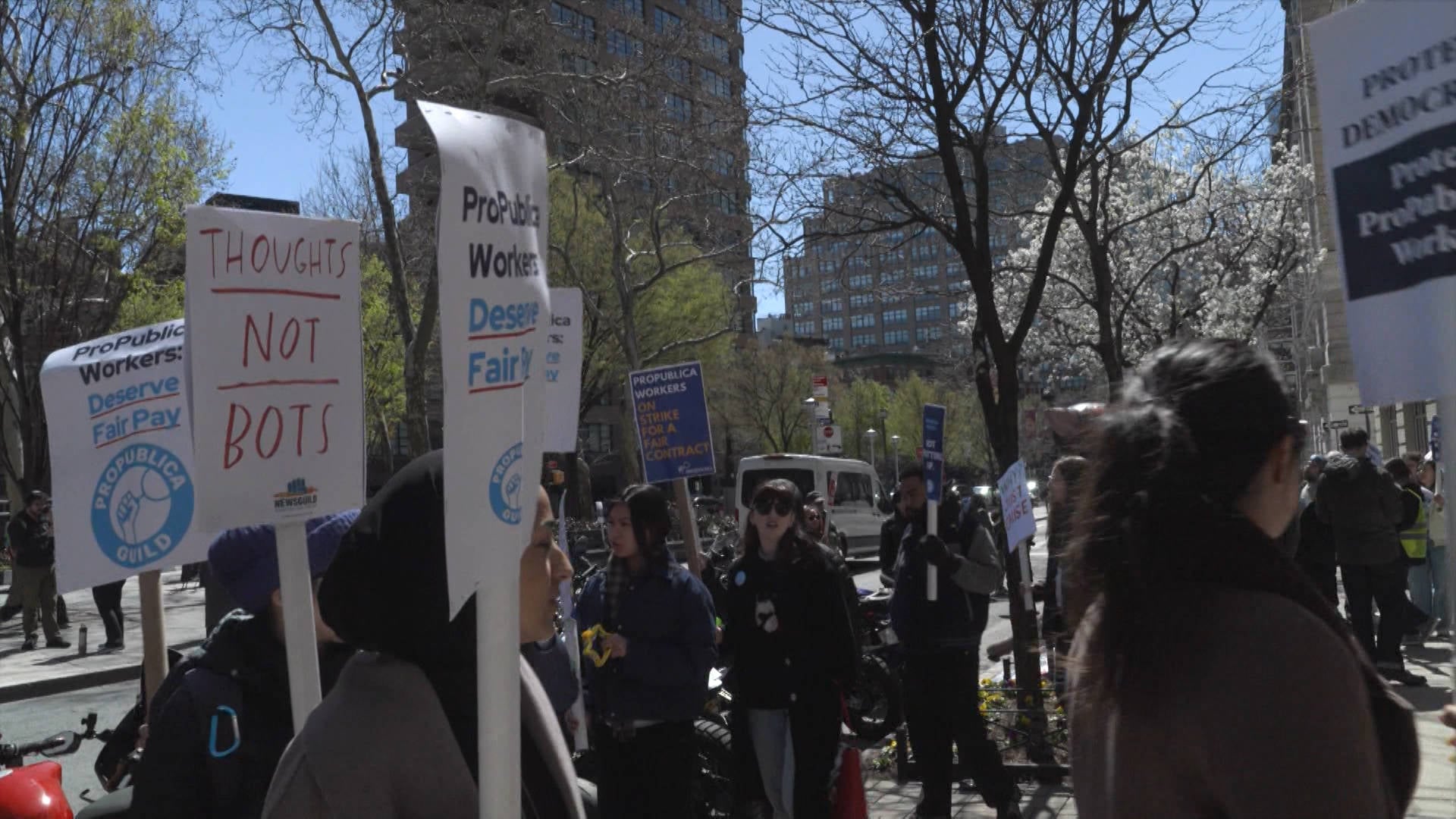 Image for article: ProPublica Employees Hold 24-Hour Strike to Demand Their First Collective Bargaining Agreement